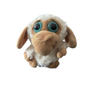 Big Eyed Babies Brown White Sheep Plush Stuffed Animal Collectible Toy 8"